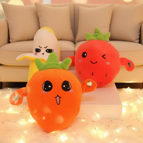 Creative Peculiar Music Rhythm Parent-child Interactive Plush Doll Banana Fruit Induction Toy Cultivate Music Perception Ability